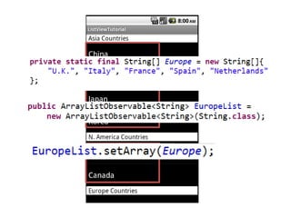 Android binding framework