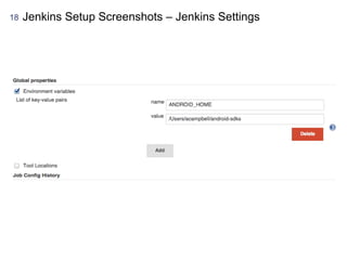 18 Jenkins Setup Screenshots – Jenkins Settings
 