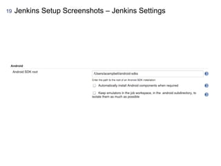 19 Jenkins Setup Screenshots – Jenkins Settings
 