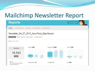 Mailchimp Newsletter Report
 