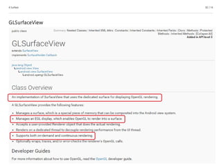 4.Surface 92 / 14
GLSurfaceView
 