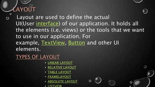 Android components | PPTX