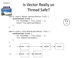 Is Vector Really so
Thread Safe?
 