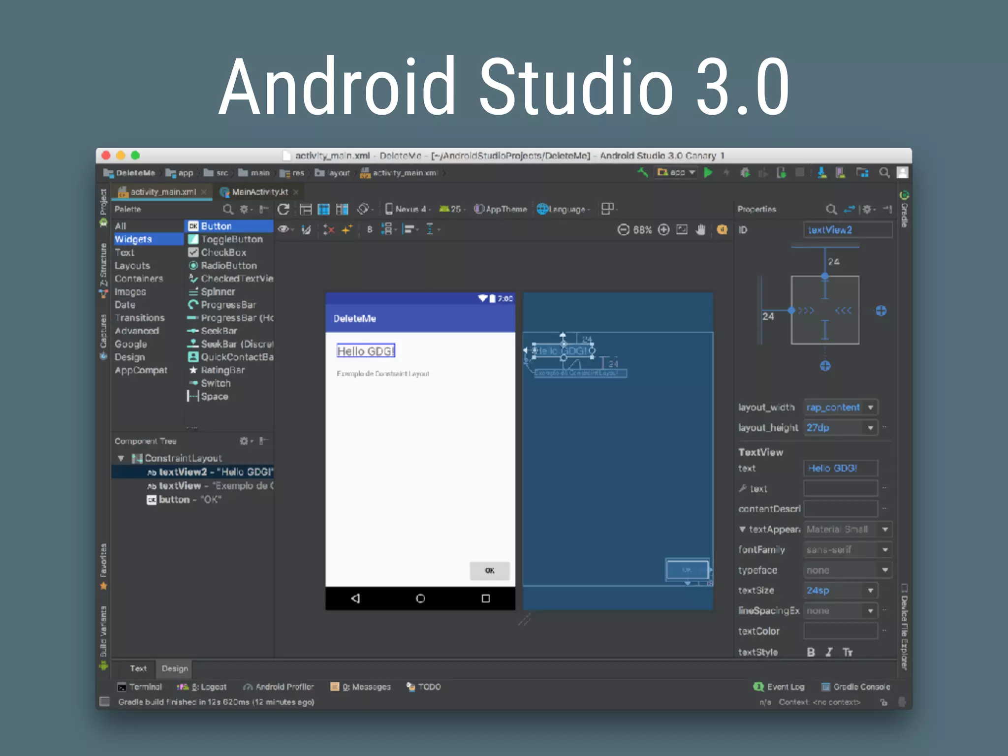 Android Studio 3.0
 