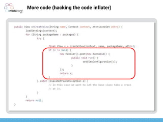 z
More code (hacking the code inflater)
Custom code
 