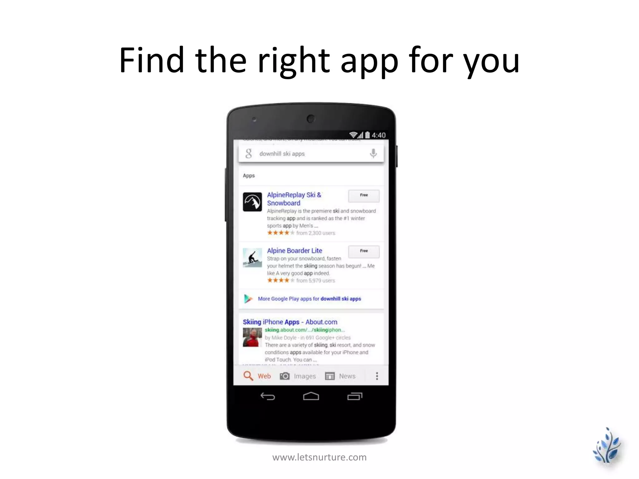 Find the right app for you 
www.letsnurture.com 
 