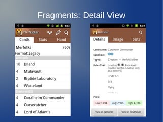 Fragments: Detail View
 