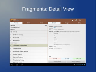 Fragments: Detail View
 