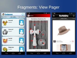 Fragments: View Pager
 