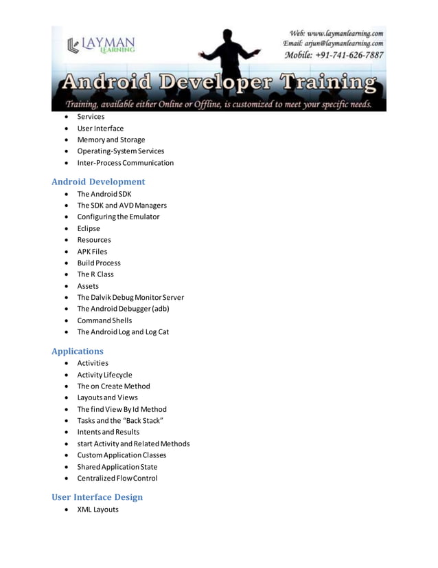 Android developer training - Layman Learning Offers A Free Crash Course ...