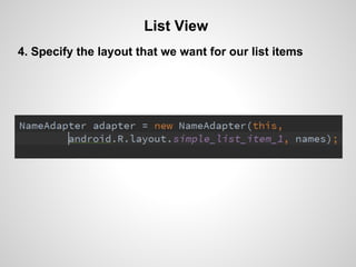 Android development - ListView & Adapter | PDF