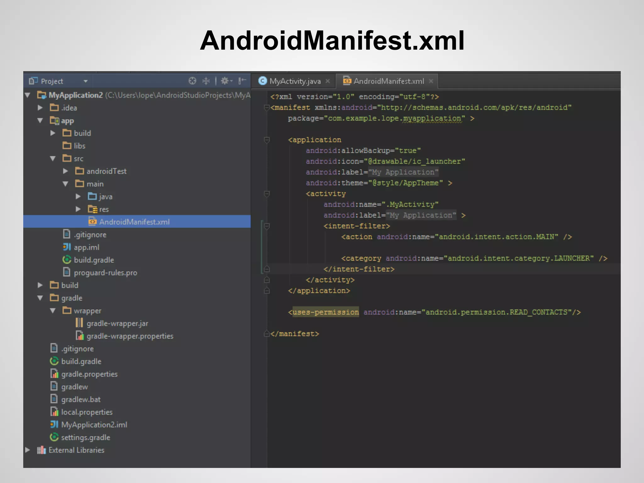 AndroidManifest.xml
 