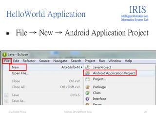 Android development basic _ZuoSyuanWang | PPTX
