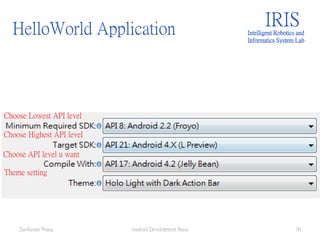 Android development basic _ZuoSyuanWang | PPTX