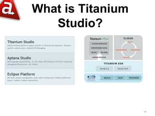 What is Titanium
   Studio?




                   19
 