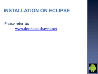Please refer to:
       www.developershaven.net
 