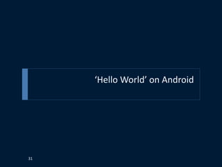 ‘Hello World’ on Android
31
 