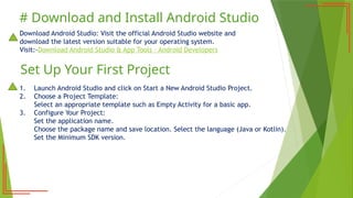 Comprehensive Guide to Android App Development Using Android Studio | PPTX