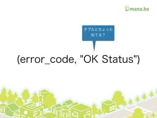 (error_code, "OK Status")
ץȤä
ƤƤ룿
 