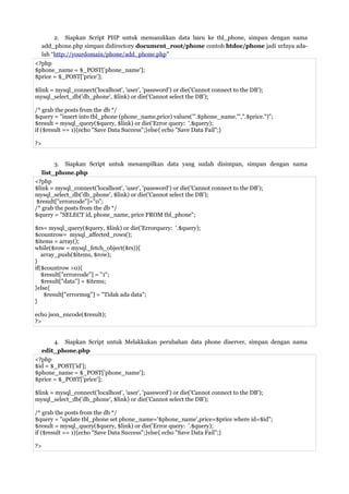 Android Fast Track CRUD Android PHP MySql | PDF