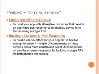 Introduction to Android development - Presentation | PPTX