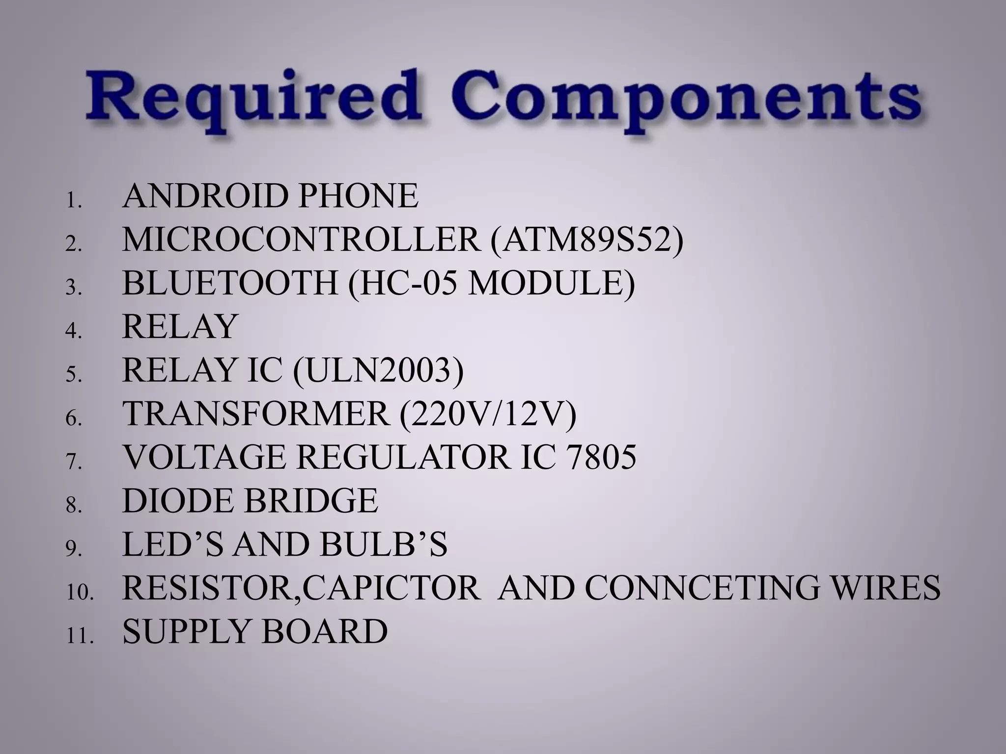 Android Based Home Automation Control | PPTX