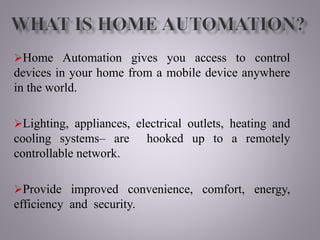 Android Based Home Automation Control | PPTX