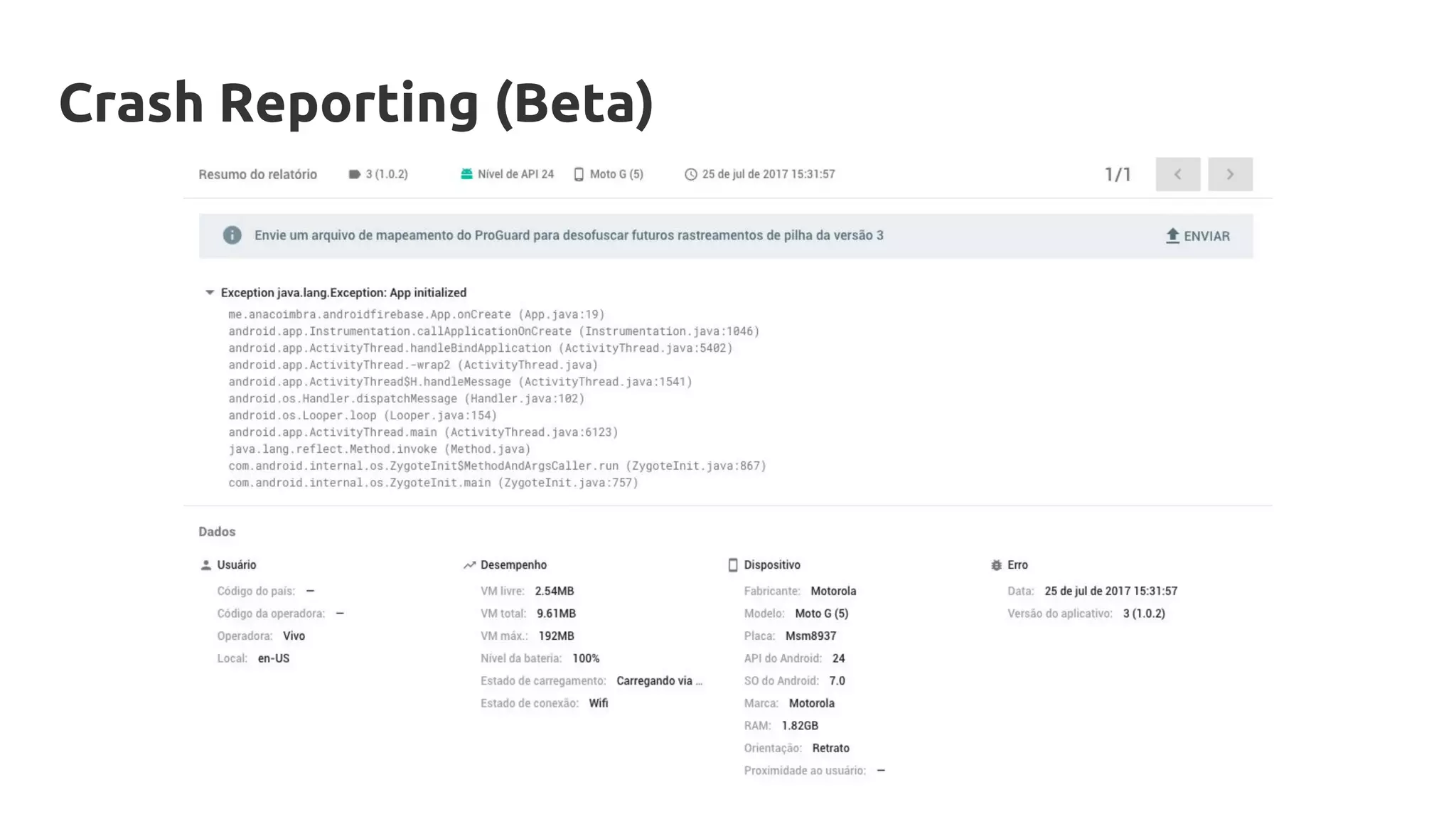 Crash Reporting (Beta)
 