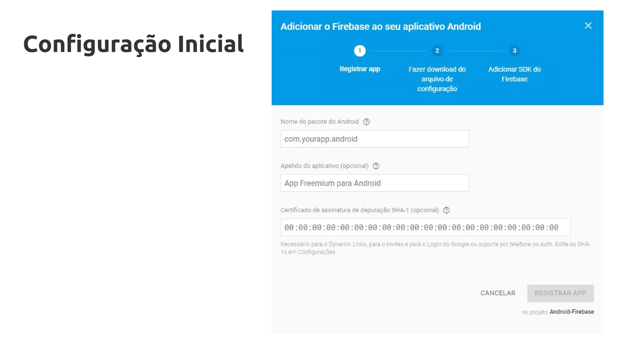 Configuração Inicial
 