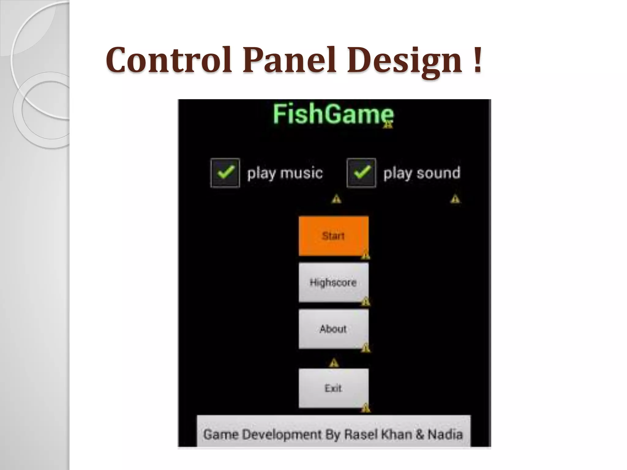 Control Panel Design ! 
 