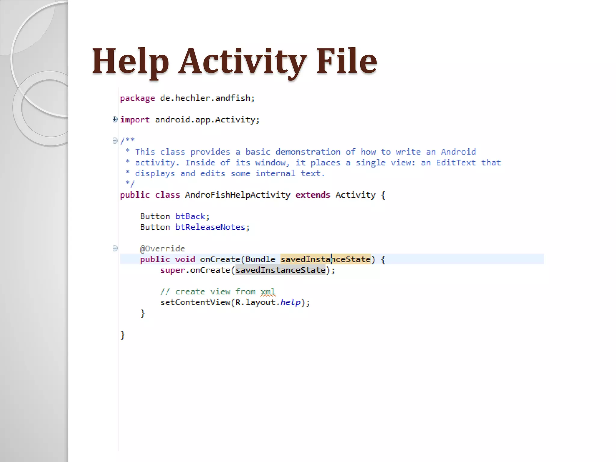 Help Activity File 
 