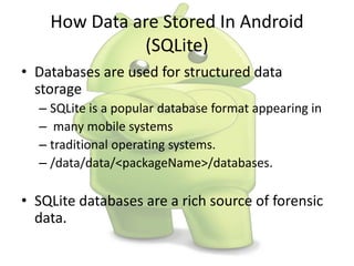 Android forensics an Custom Recovery Image | PPTX