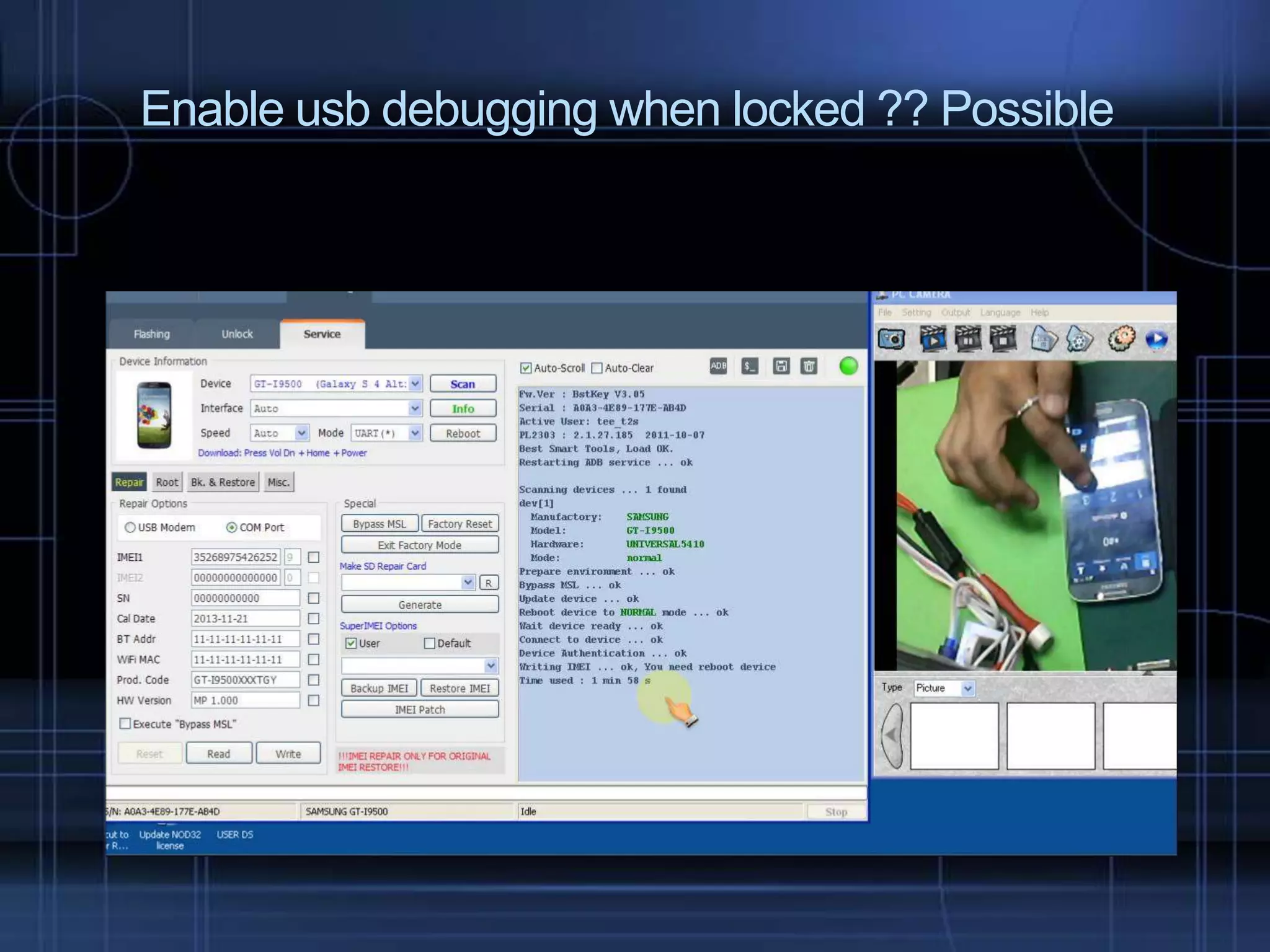 Enable usb debugging when locked ?? Possible

 