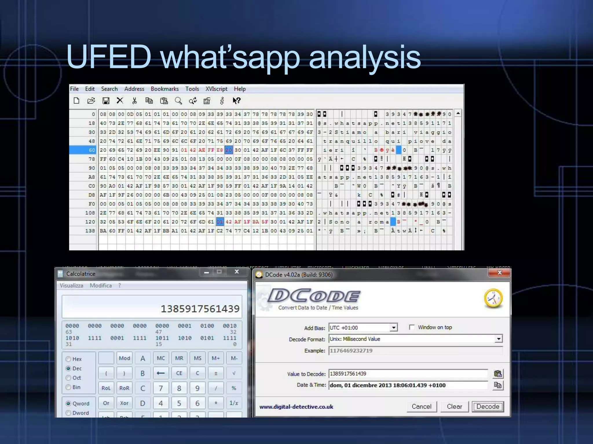 UFED what’sapp analysis

 