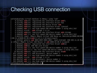 Checking USB connection

 