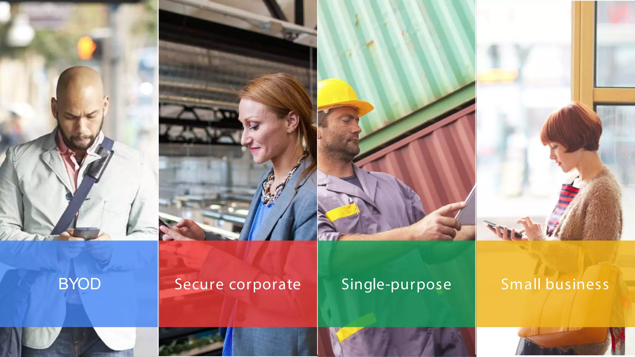 BYOD Secure corporate Single-purpose Small business
 