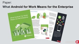 MobileIron Confidential
Paper:
What Android for Work Means for the Enterprise
 