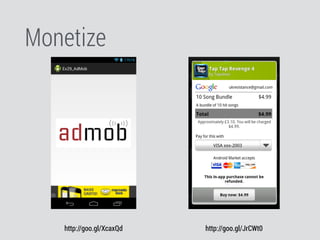 Monetize
http://goo.gl/XcaxQd http://goo.gl/JrCWt0
 