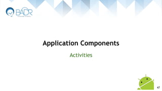 Activities
Application Components
47
 