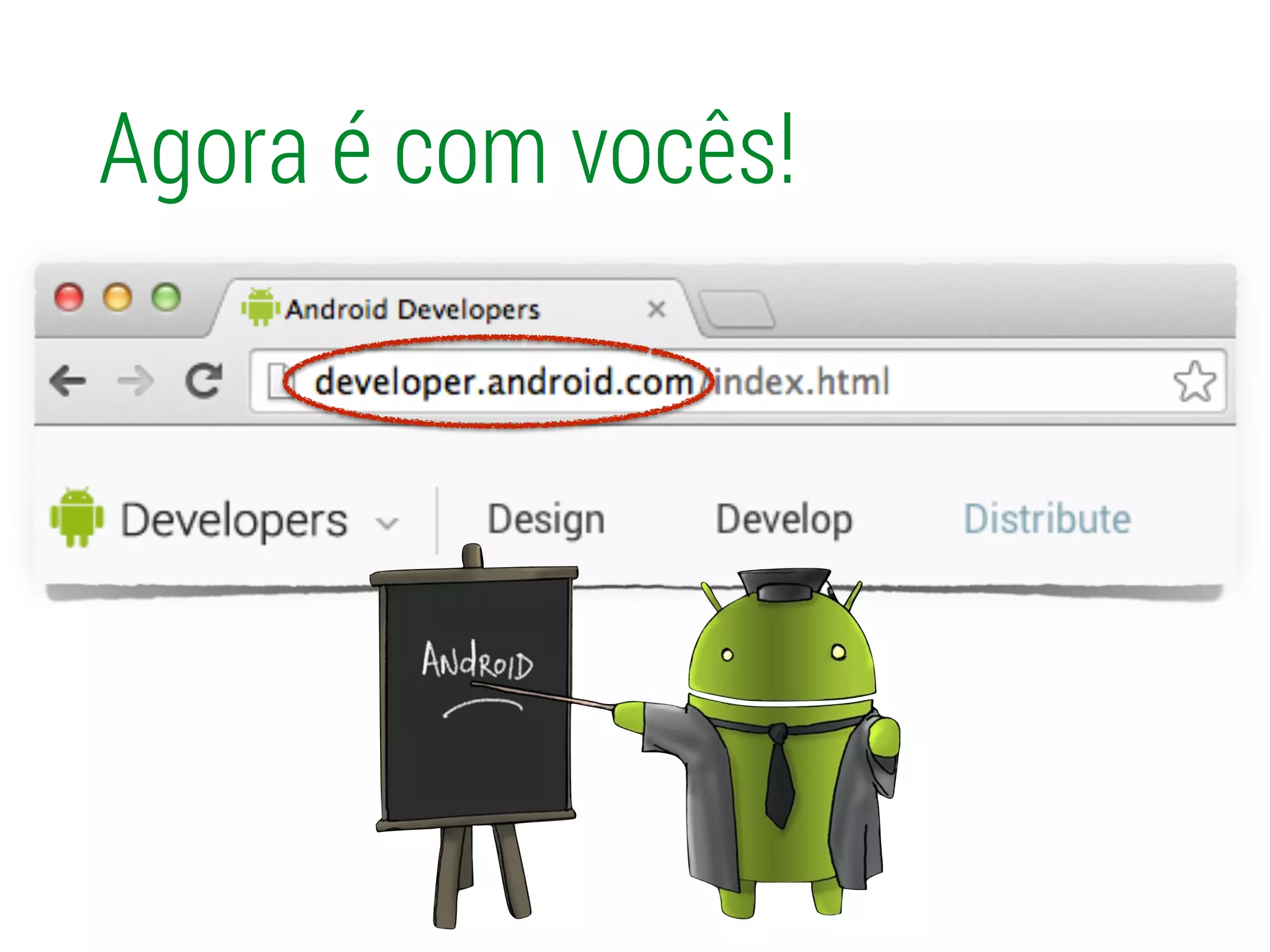 Agora é com vocês!
 