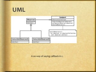 UML
A oo way of saying callback in c.
 