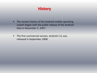 Android history,features,applications,hardware development and versions ...