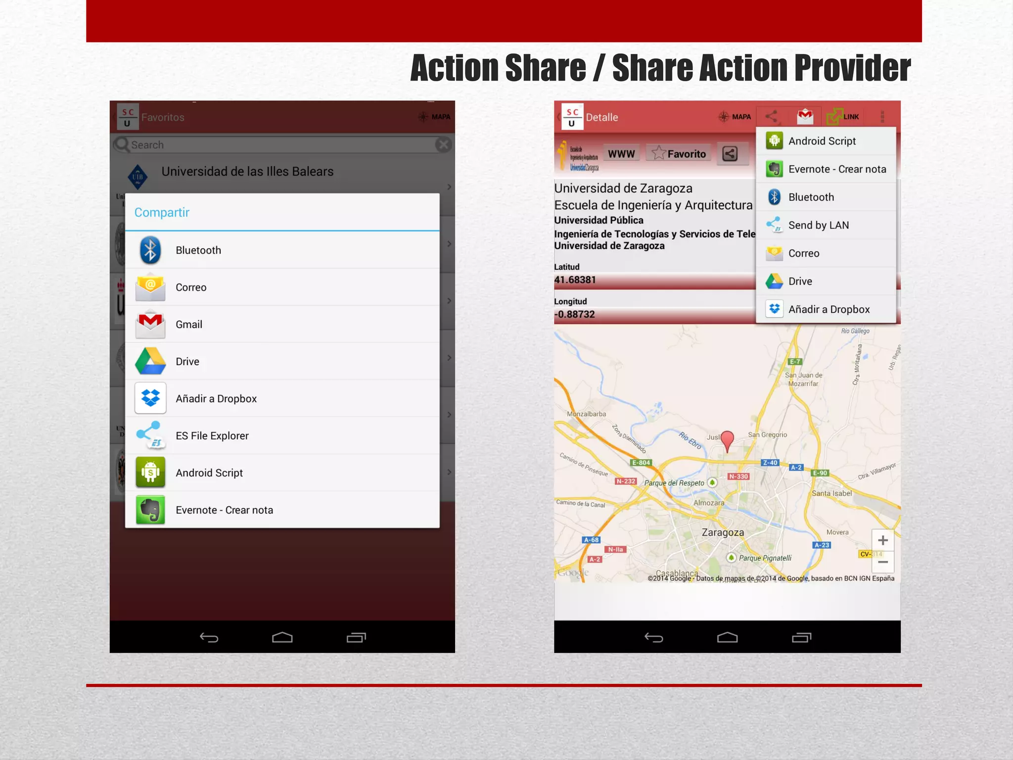 Action Share / Share Action Provider
 