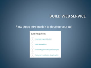 Flow steps introduction to develop your api
 