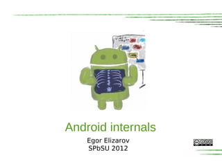 Android internals
    Egor Elizarov
    SPbSU 2012
 