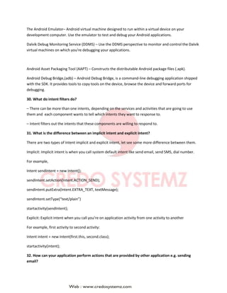 Android interview questions and answers | PDF