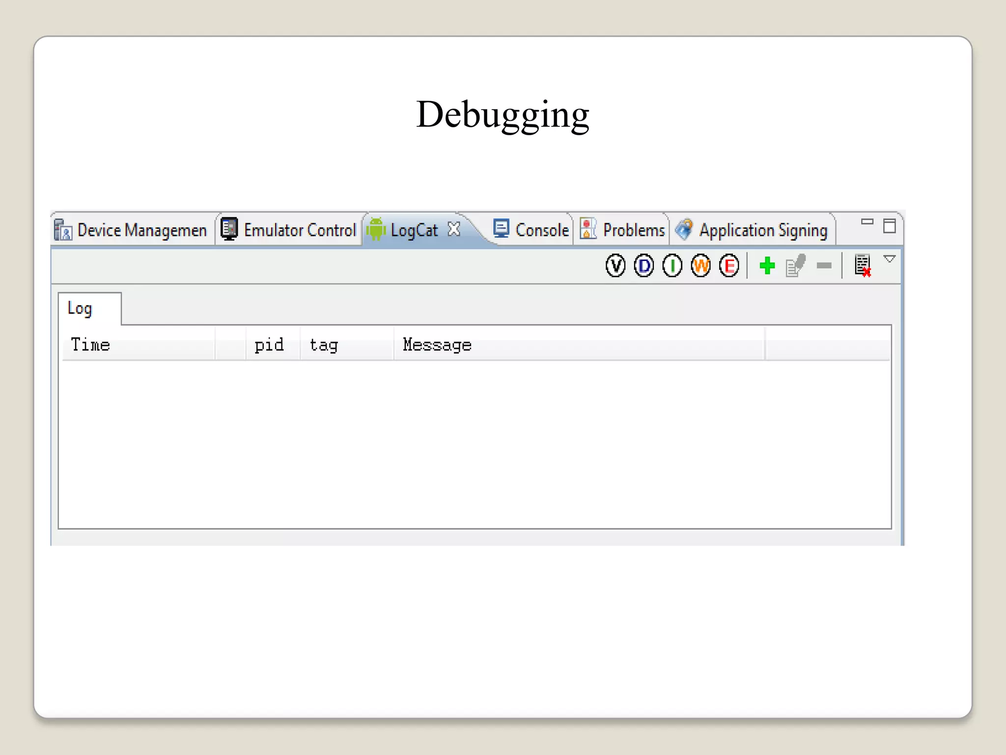 Debugging
 
