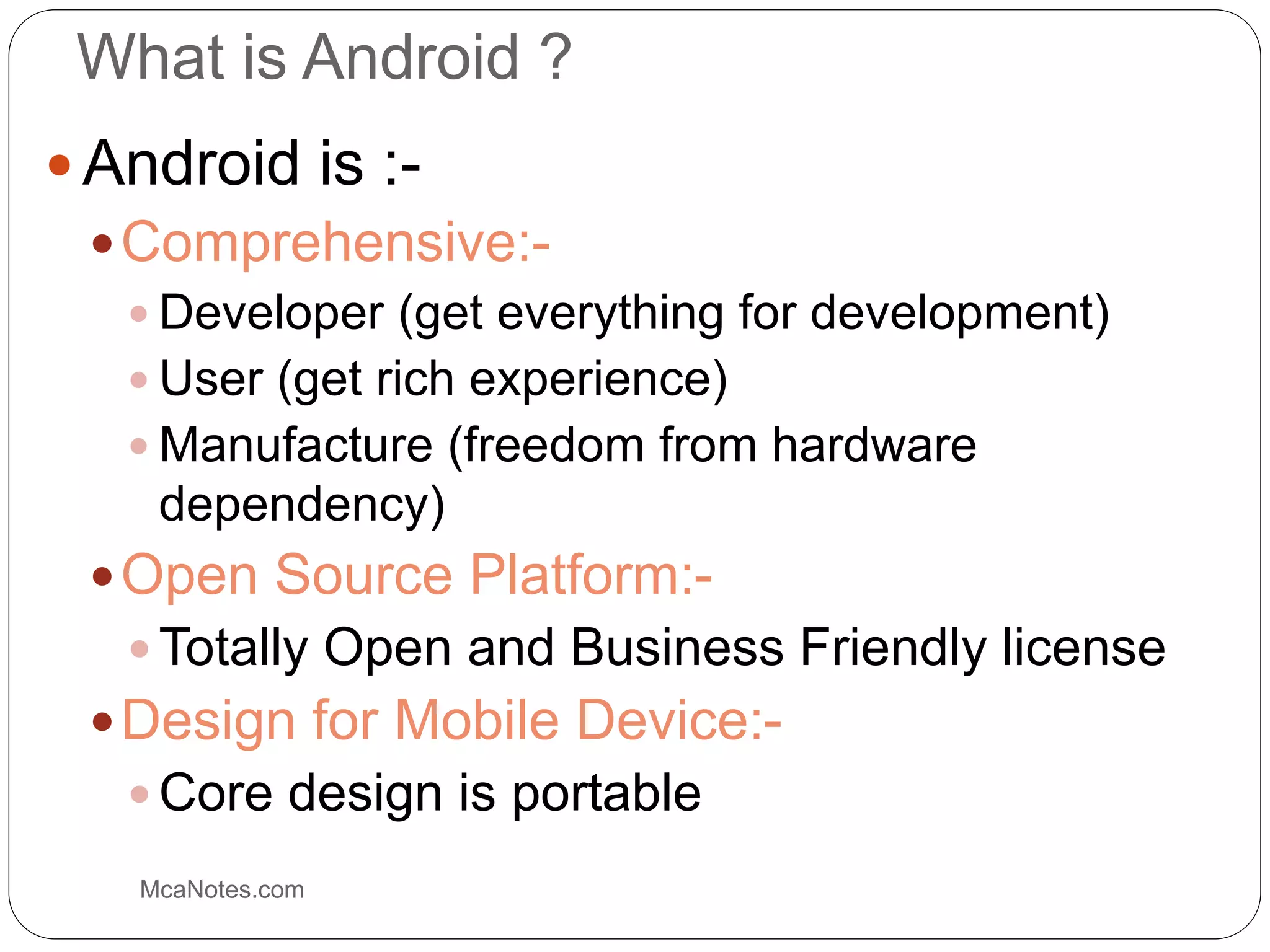 Android introduction | PPT