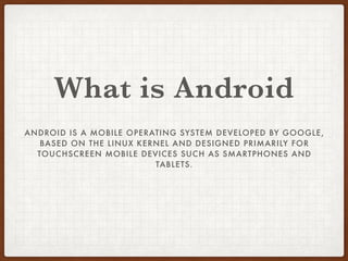 Android introduction | PPT