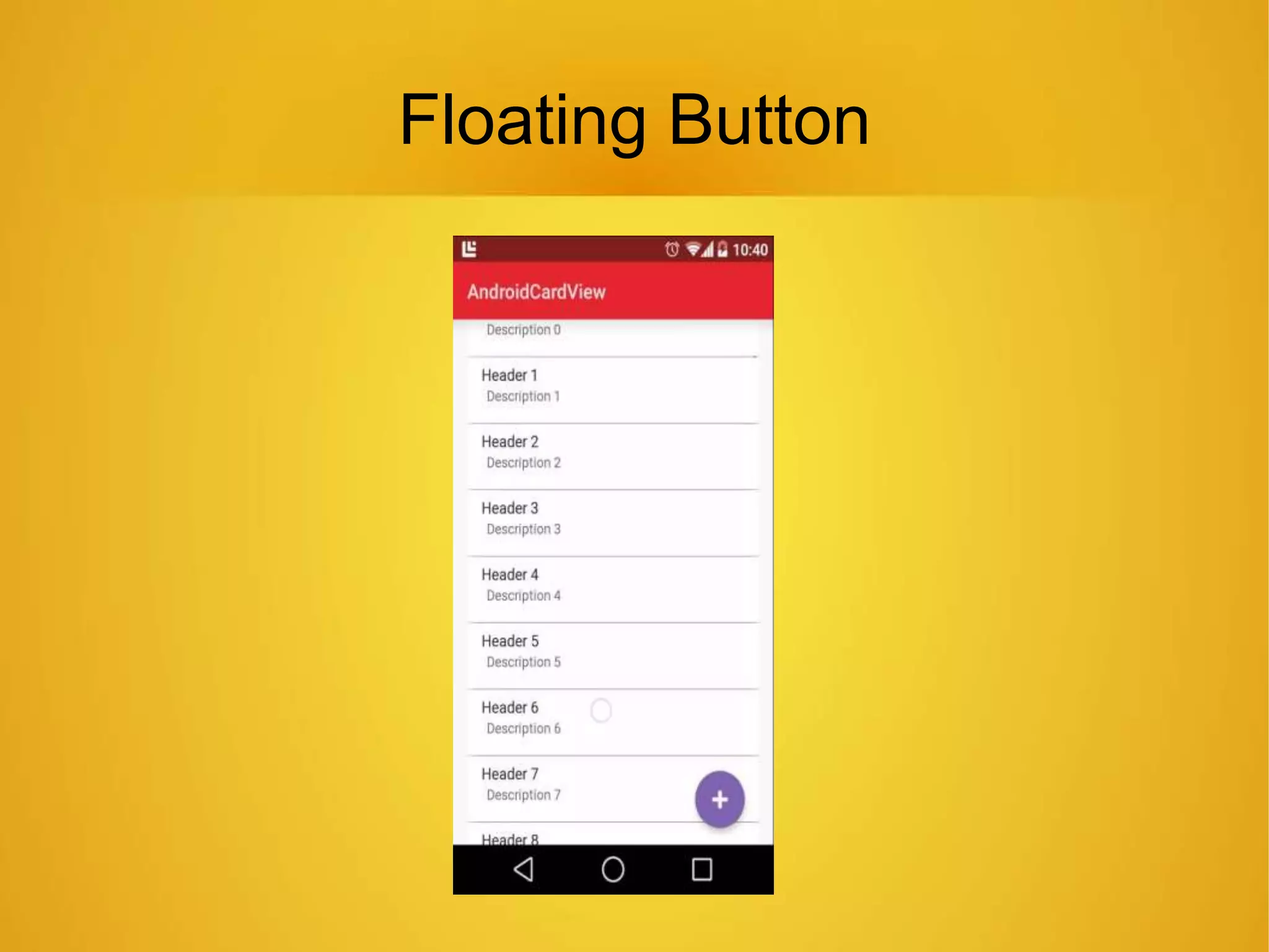 Floating Button
 